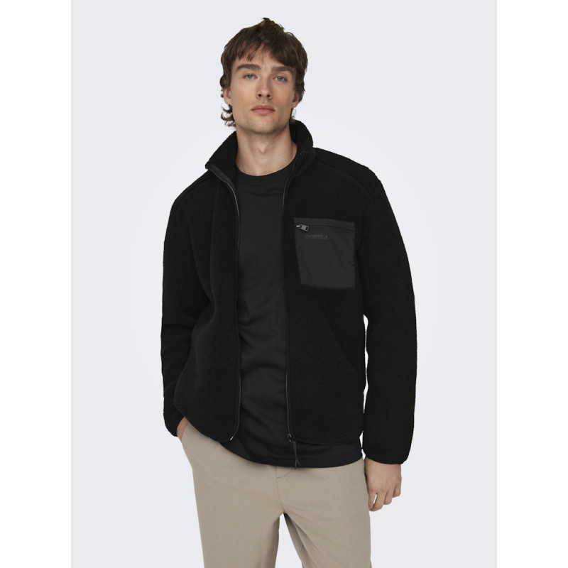 ONLY & SONS Dallas Sherpa Jakke - Sort