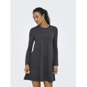 ONLY Amalio L/S Strik Kjole - Dark Grey Melange