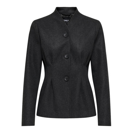 ONLY Nancy Fitted Frakke - Dark Grey Melange