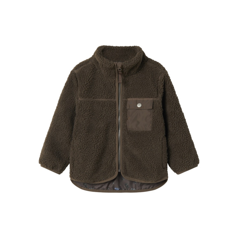 NAME IT Mini Mall Teddy Jakke - Morel