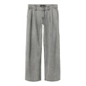 LMTD Bea Denim Brede Pleat Jeans - Medium Grey Denim
