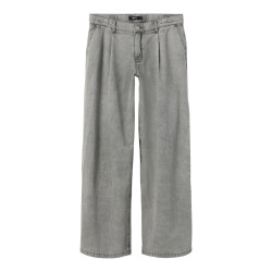 LMTD Bea Denim Brede Pleat Jeans - Medium Grey Denim