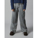LMTD Bea Denim Brede Pleat Jeans - Medium Grey Denim