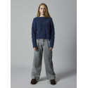 LMTD Bea Denim Brede Pleat Jeans - Medium Grey Denim