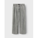 LMTD Bea Denim Brede Pleat Jeans - Medium Grey Denim