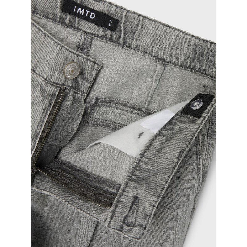 LMTD Bea Denim Brede Pleat Jeans - Medium Grey Denim