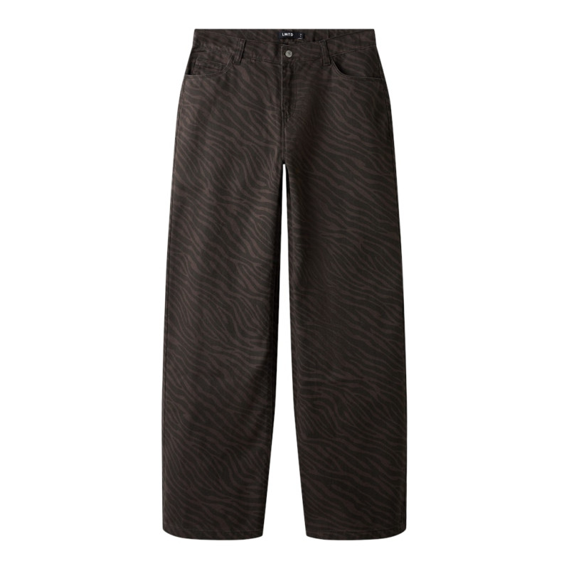 LMTD Zebra Twill Brede Bukser - Chocolate Brown