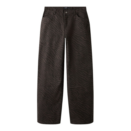 LMTD Zebra Twill Brede Bukser - Chocolate Brown