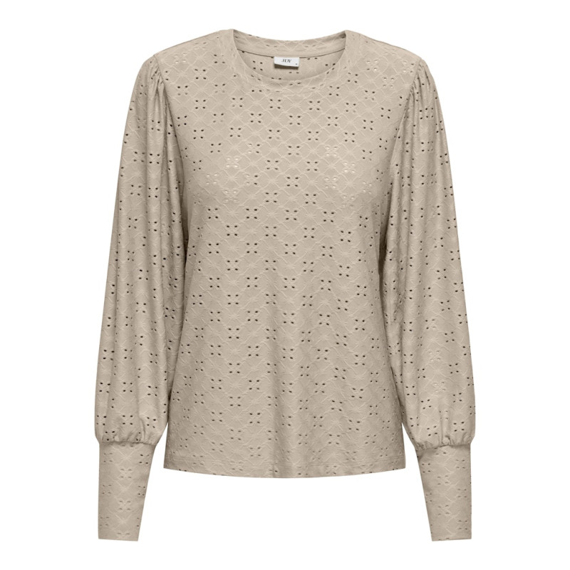 JDY Cathinka L/S Bellsleeve Strik Top - Cement