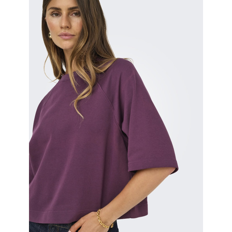 ONLY Dasie 2/4 Raglan Sweatshirt - Mauve Wine