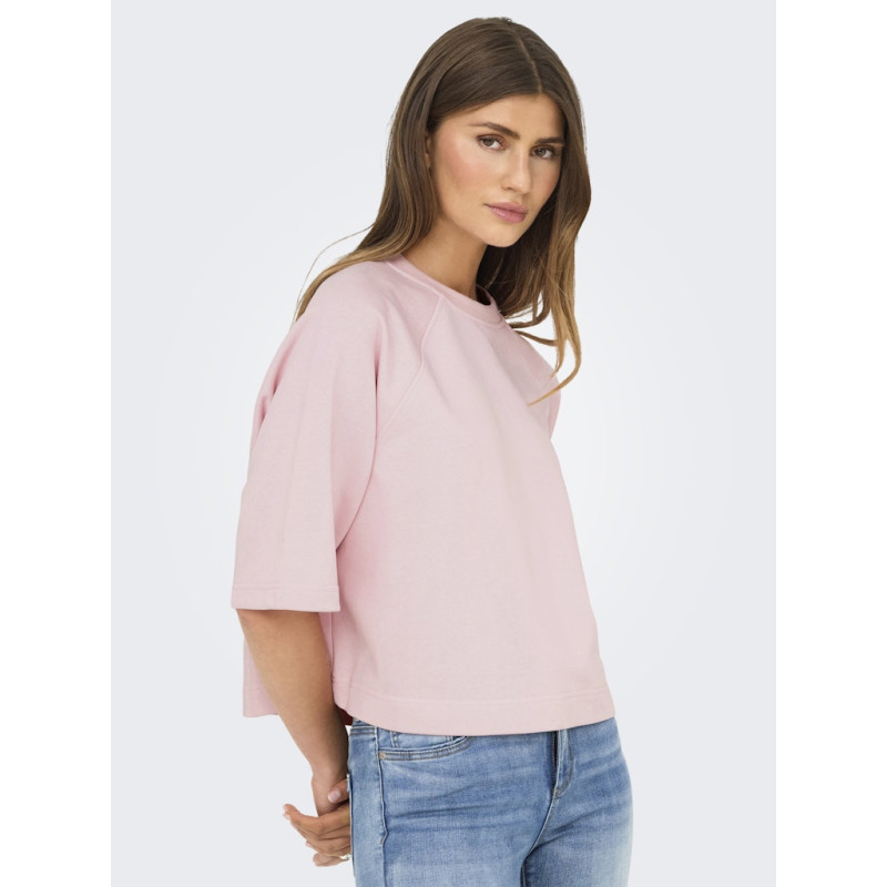 ONLY Dasie 2/4 Raglan Sweatshirt - Chalk Pink