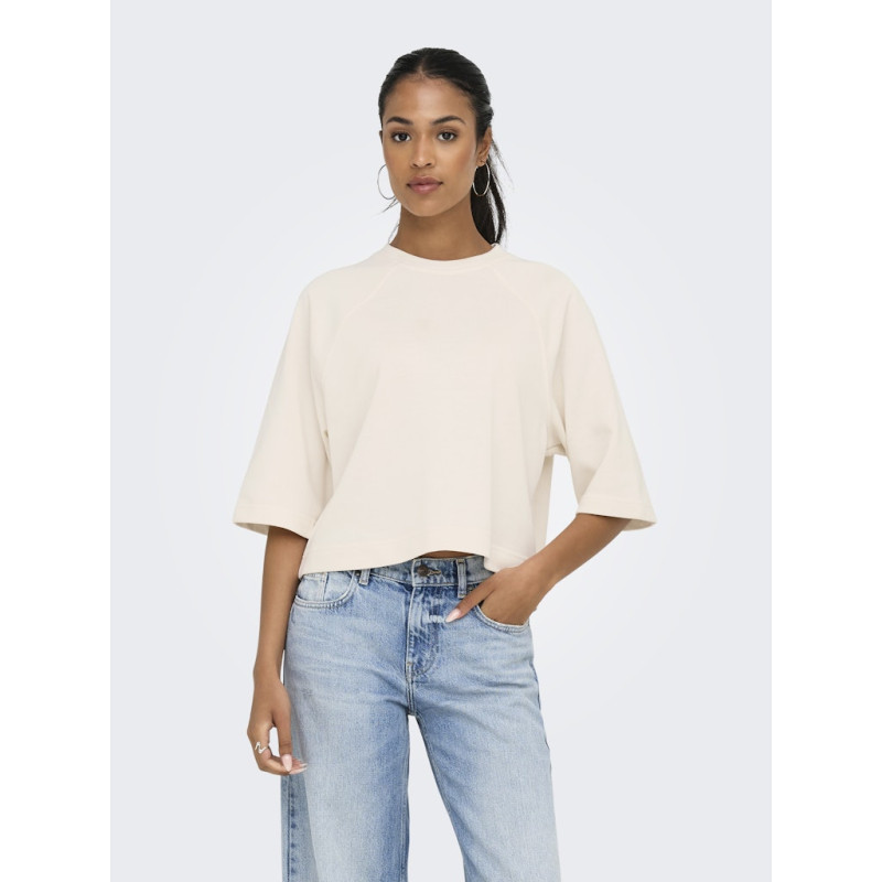 ONLY Dasie 2/4 Raglan Sweatshirt - Gardenia