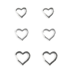 PIECES Jikka 3-Pak Øreringe - Silver Colour