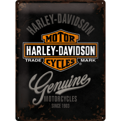 Harley-Davidson Genuine Logo Metal Skilt 30x40 cm.