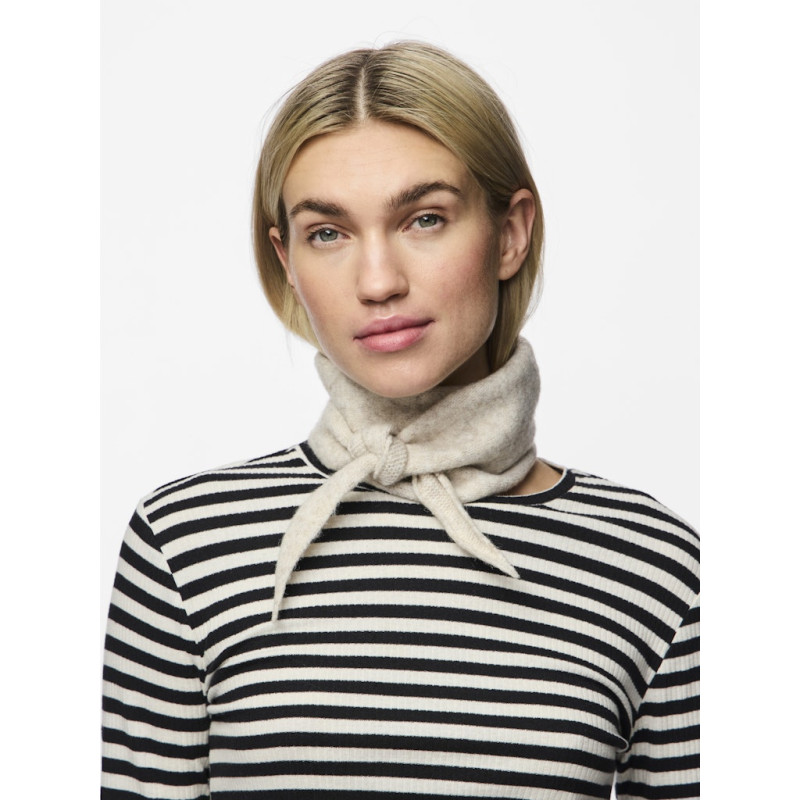 PIECES Minna Trekantet Tørklæde - Whitecap Grey