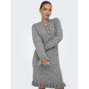 ONLY Mera L/S Strik Kjole - Medium Grey Melange