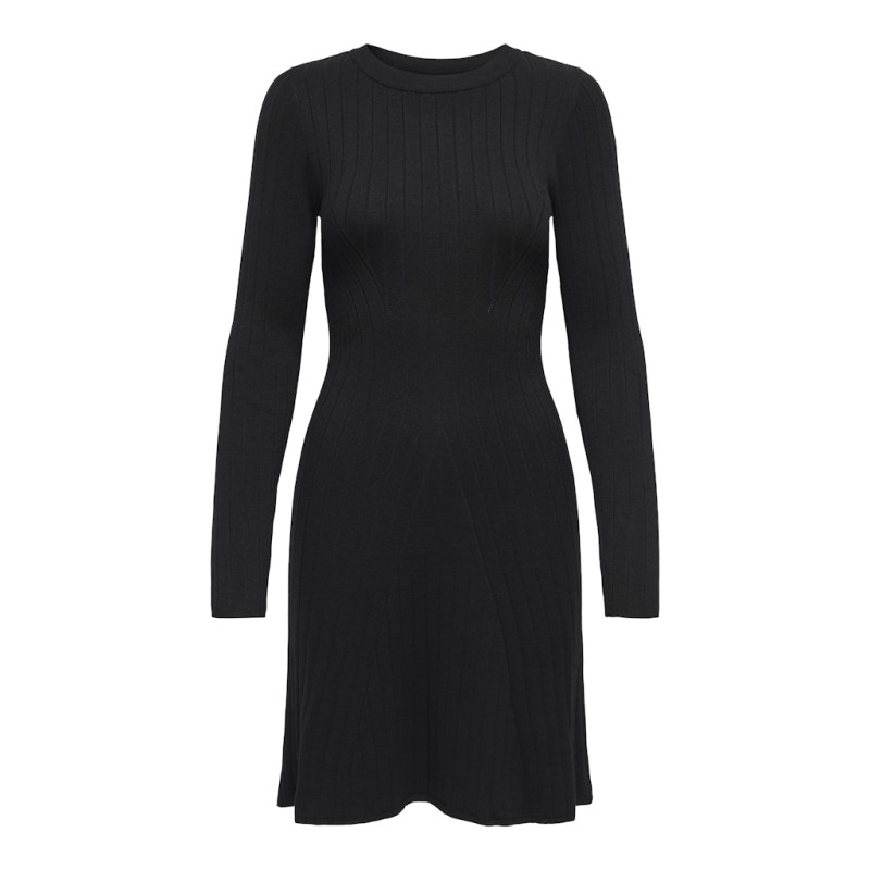 JDY Kate L/S Strik Kjole - Sort