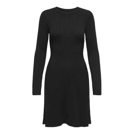 JDY Kate L/S Strik Kjole - Sort