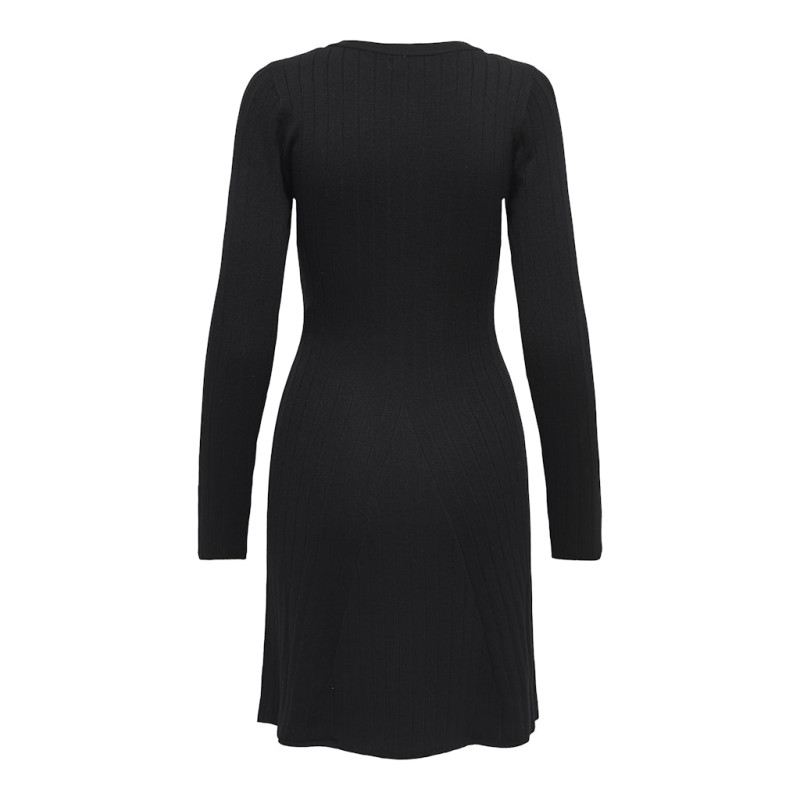 JDY Kate L/S Strik Kjole - Sort