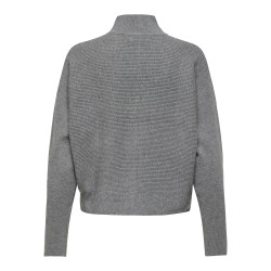 JDY Prime L/S Strik Sweater - Medium Grey Melange