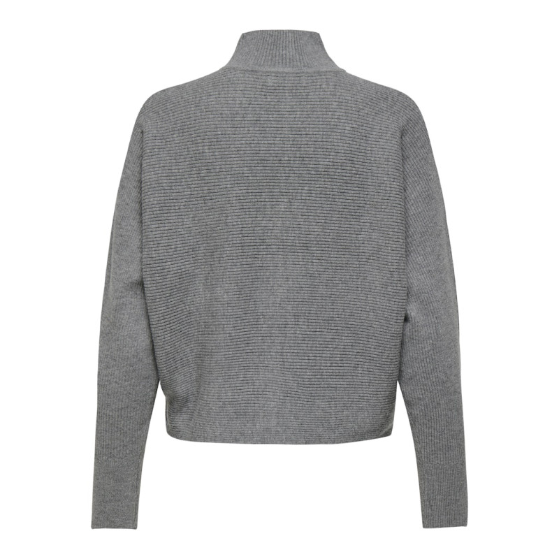 JDY Prime L/S Strik Sweater - Medium Grey Melange