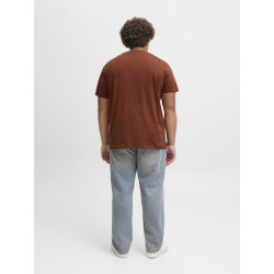 JACK & JONES PLUS Caleb Varsity T-Shirt - Burnt Henna