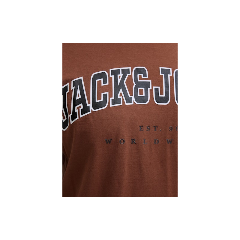 JACK & JONES PLUS Caleb Varsity T-Shirt - Burnt Henna