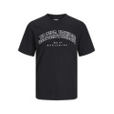 JACK & JONES PLUS Caleb Varsity T-Shirt - Sort