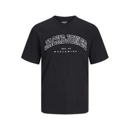 JACK & JONES PLUS Caleb Varsity T-Shirt - Sort