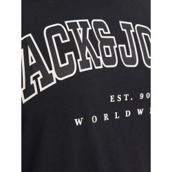 JACK & JONES PLUS Caleb Varsity T-Shirt - Sort