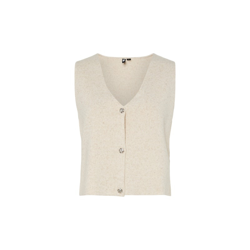 PIECES Jonda Strik Vest - Birch