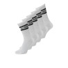 JJ REBEL Logo 5-Pak Tennis Sokker - Hvid