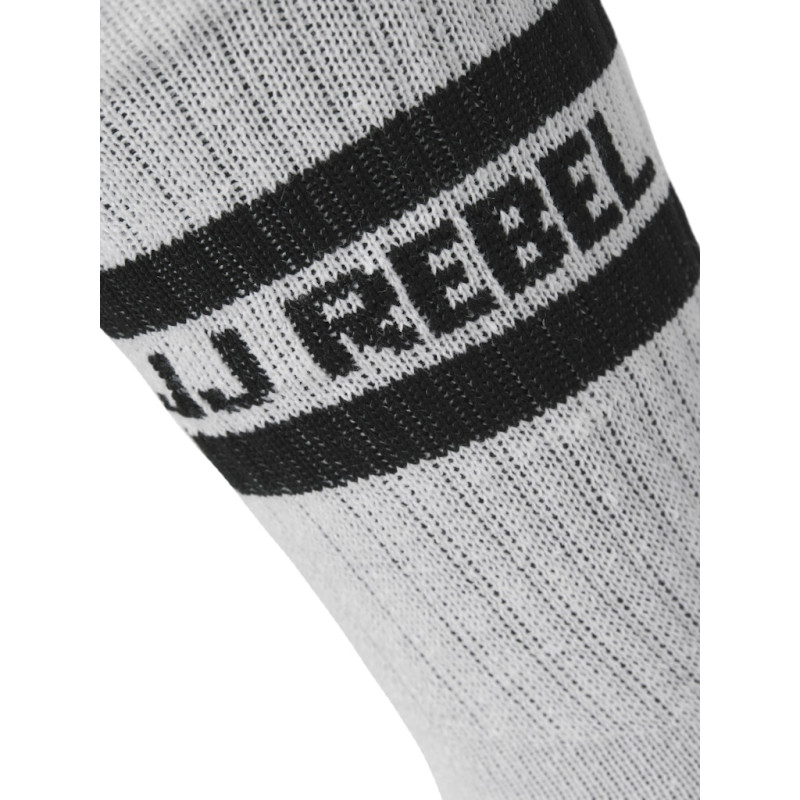 JJ REBEL Logo 5-Pak Tennis Sokker - Hvid