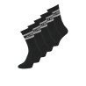 JJ REBEL Logo 5-Pak Tennis Sokker - Sort