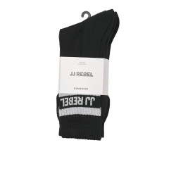 JJ REBEL Logo 5-Pak Tennis Sokker - Sort