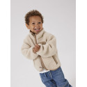 NAME IT MINI Mattia Sherpa Jakke - Moonbeam / Savannah Tan