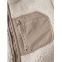 NAME IT KIDS Mattia Sherpa Jakke - Moonbeam / Savannah Tan