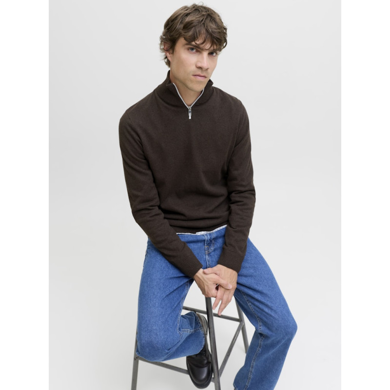 JJ REBEL Callum Strik Trøje - Chocolate Torte