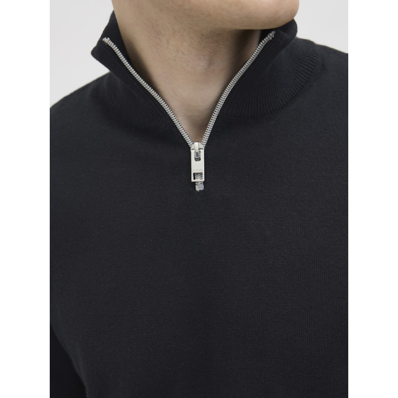 JJ REBEL Callum Strik Trøje - Sort