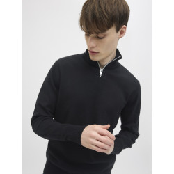 JJ REBEL Callum Strik Trøje - Sort