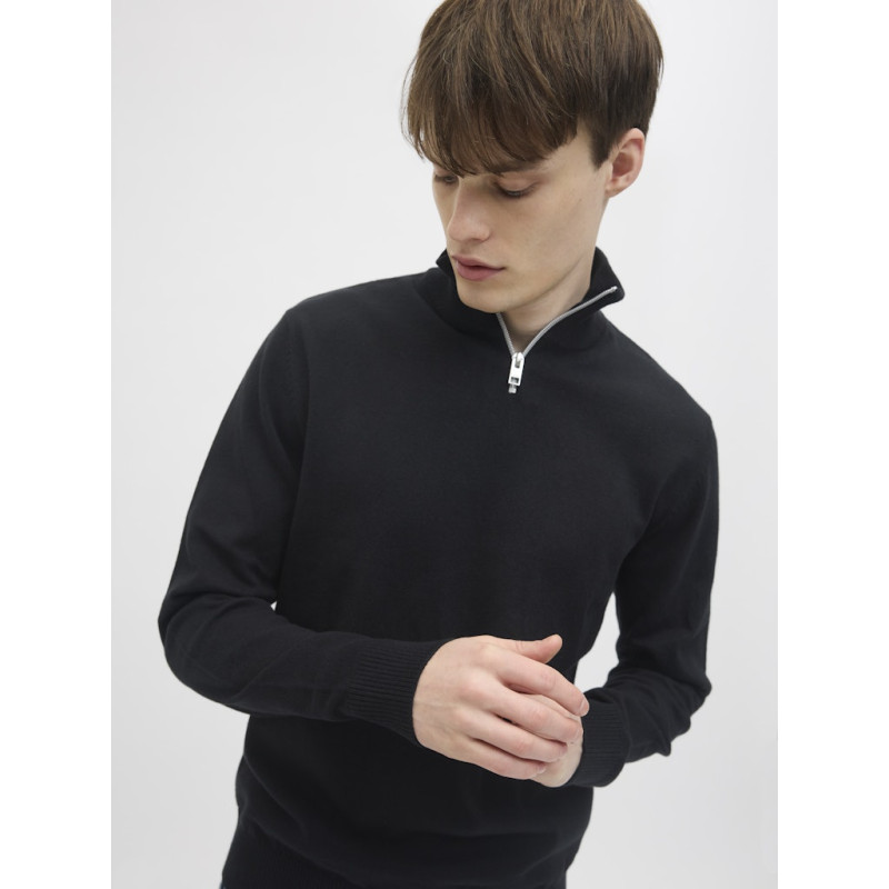 JJ REBEL Callum Strik Trøje - Sort