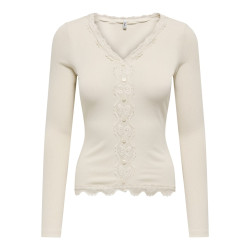 ONLY Enea L/S Blonde Bluse - Birch