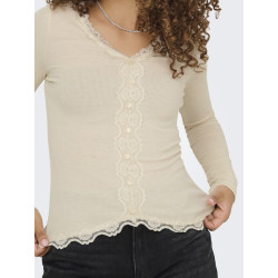 ONLY Enea L/S Blonde Bluse - Birch