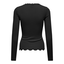 ONLY Enea L/S Blonde Bluse - Sort