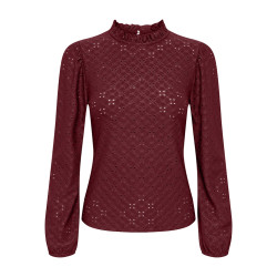JDY Cathinka L/S Flæse Bluse - Cabernet