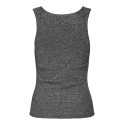 ONLY Ea Glitter S/L Vendbar Top - Sort / Silver Glitter
