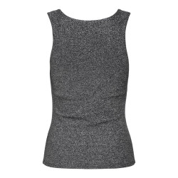 ONLY Ea Glitter S/L Vendbar Top - Sort / Silver Glitter