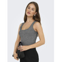 ONLY Ea Glitter S/L Vendbar Top - Sort / Silver Glitter