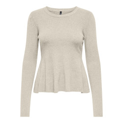 ONLY Coco L/S Peplum Bluse - Birch