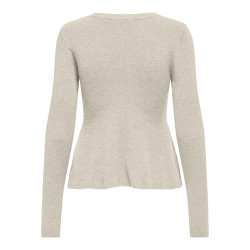 ONLY Coco L/S Peplum Bluse - Birch